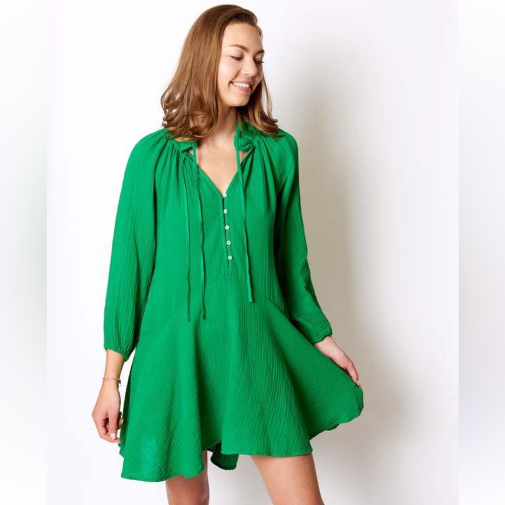 Xirena Lola‎ Green cotton gauzy Women's Dress size XS